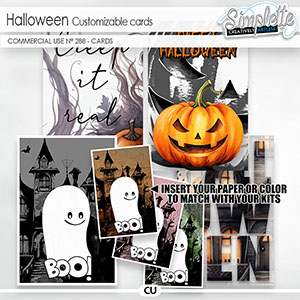 Halloween customizable cards (CU cards) 288 by Simplette