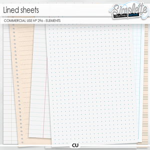 Lined Sheets (CU elements) 296 by Simplette