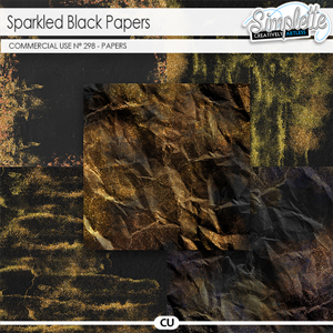 Sparkled Black Papers (CU papers) 298 by Simplette