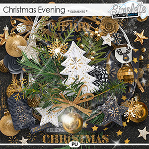 Christmas evening (elements) by Simplette | Oscraps