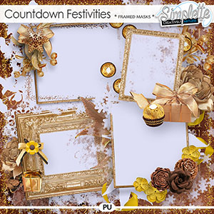 Countdown Festivities (framed masks) by Simplette