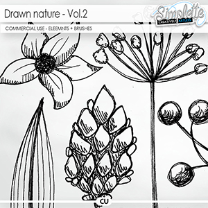 Drawn Nature (CU elements + brushes) - volume 2