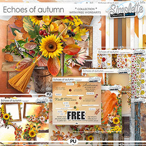 Echoes of Autumn (collection with FREE wordarts) by Simplette