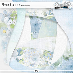 Fleur Bleue (cutouts) by Simplette | Oscraps
