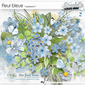 Fleur Bleue (elements) by Simplette | Oscraps