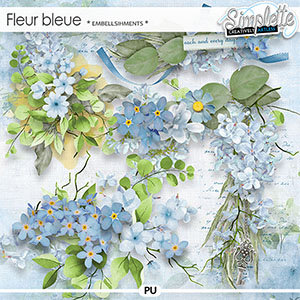 Fleur Bleue (embellishments) by Simplette | Oscraps
