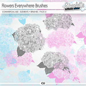 Flowers Everywhere - pack 4 (CU brushes)