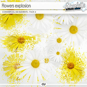 Flowers Explosion - pack 4 (CU elements)