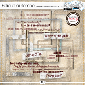 Folia di Automno (frames and wordarts) by Simplette