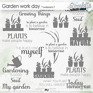 Garden Work Day (wordarts) by Simplette | Oscraps