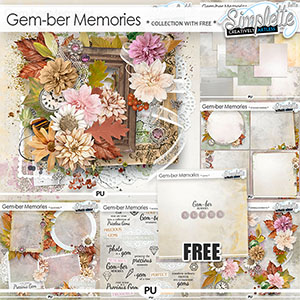 Gem-ber Memories (collection with FREE alpha) by Simplette