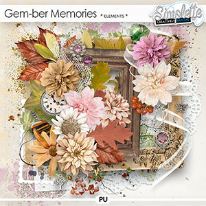 Gem-ber Memories (elements) by Simplette