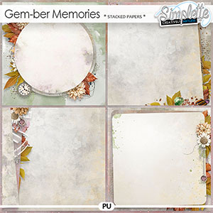 Gem-ber Memories (stacked papers) by Simplette