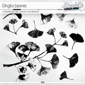 Gingko Leaves (CU stamps and brushes) by Simplette | Oscraps