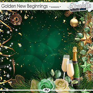 Golden New Beginnings (borders) by Simplette