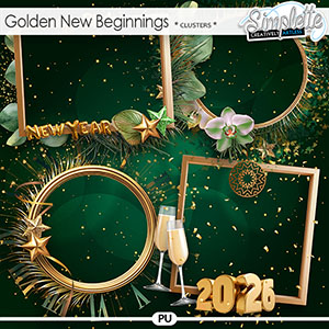 Golden New Beginnings (clusters) by Simplette