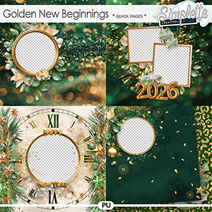 Golden New Beginnings (quick pages) by Simplette