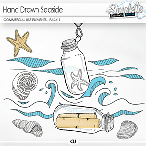 Hand Drawn Seaside (CU elements) by Simplette