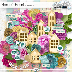 Home's Heart (full kit) by Simplette | Oscraps
