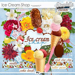 Ice Cream Shop (elements) by Simplette