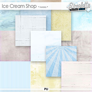 Ice Cream Shop (papers) by Simplette