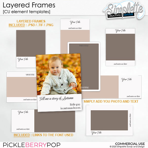 Layered Frames (CU) element templates