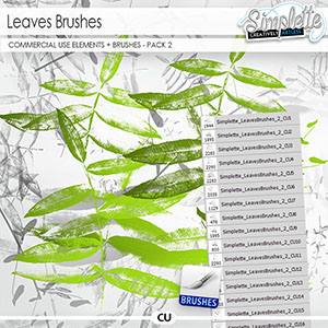 Leaves (CU elements + brushes .abr) pack 2