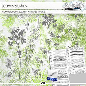 Leaves (CU elements + brushes .abr) pack 3