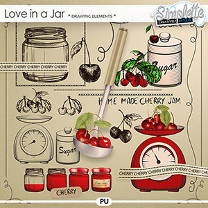 Love in a Jar (drawing elements) by Simplette