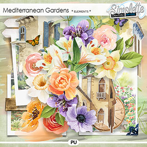Mediterranean Gardens (elements) by Simplette