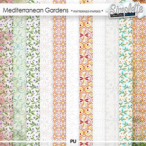 Mediterranean Gardens (patterned papers) by Simplette