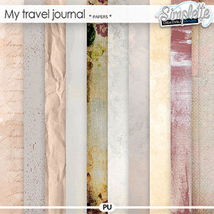 My Travel Journal (papers) by Simplette | Oscraps