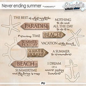 Never ending summer (wordarts) by Simplette