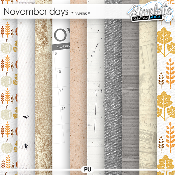 November Days (papers) by Simplette