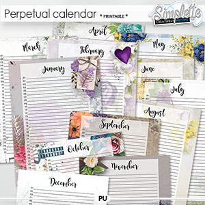 Perpetual Calendar (printable) by Simplette | Oscraps