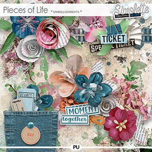 Pieces of Life (embellishments) by Simplette | Oscraps
