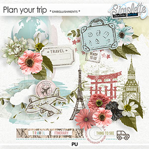 Plan your trip (embellishments) by Simplette