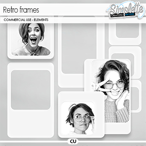 Retro Frames (CU elements) by Simplette | Oscraps