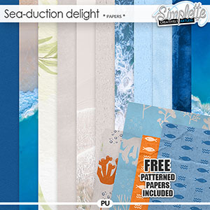 Sea-duction delight (papers) by Simplette + FREE patterned papers