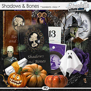 Shadows and Bones (elements) pack 1 by Simplette | Oscraps