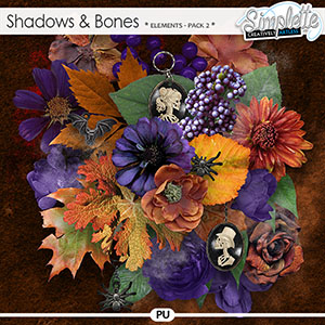Shadows and Bones (elements) pack 2 by Simplette | Oscraps