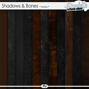 Shadows and Bones (papers) by Simplette | Oscraps