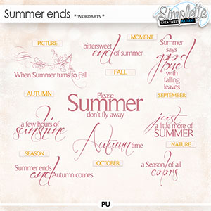 Summer ends (wordarts) by Simplette