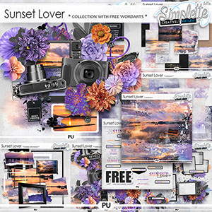 Sunset Lover (collection with FREE wordarts) by Simplette | Oscraps