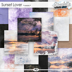 Sunset Lover (papers) by Simplette | Oscraps