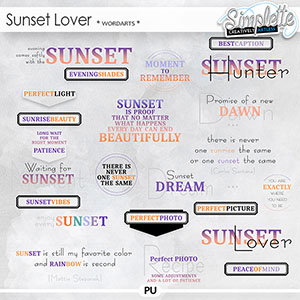 Sunset Lover (wordarts) by Simplette | Oscraps