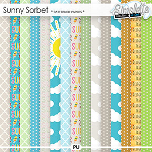 Sunny Sorbet (patterned papers) by Simplette