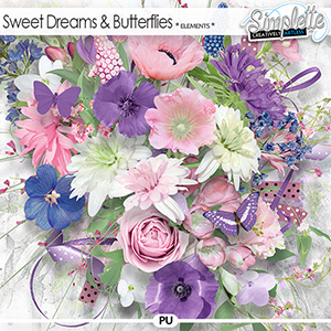 Sweet Dreams and Butterflies (elements) by Simplette