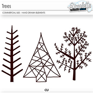 Trees (CU hand drawn elements) by Simplette