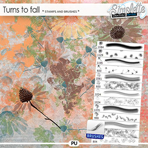 Turns to fall (stamps and brushes)